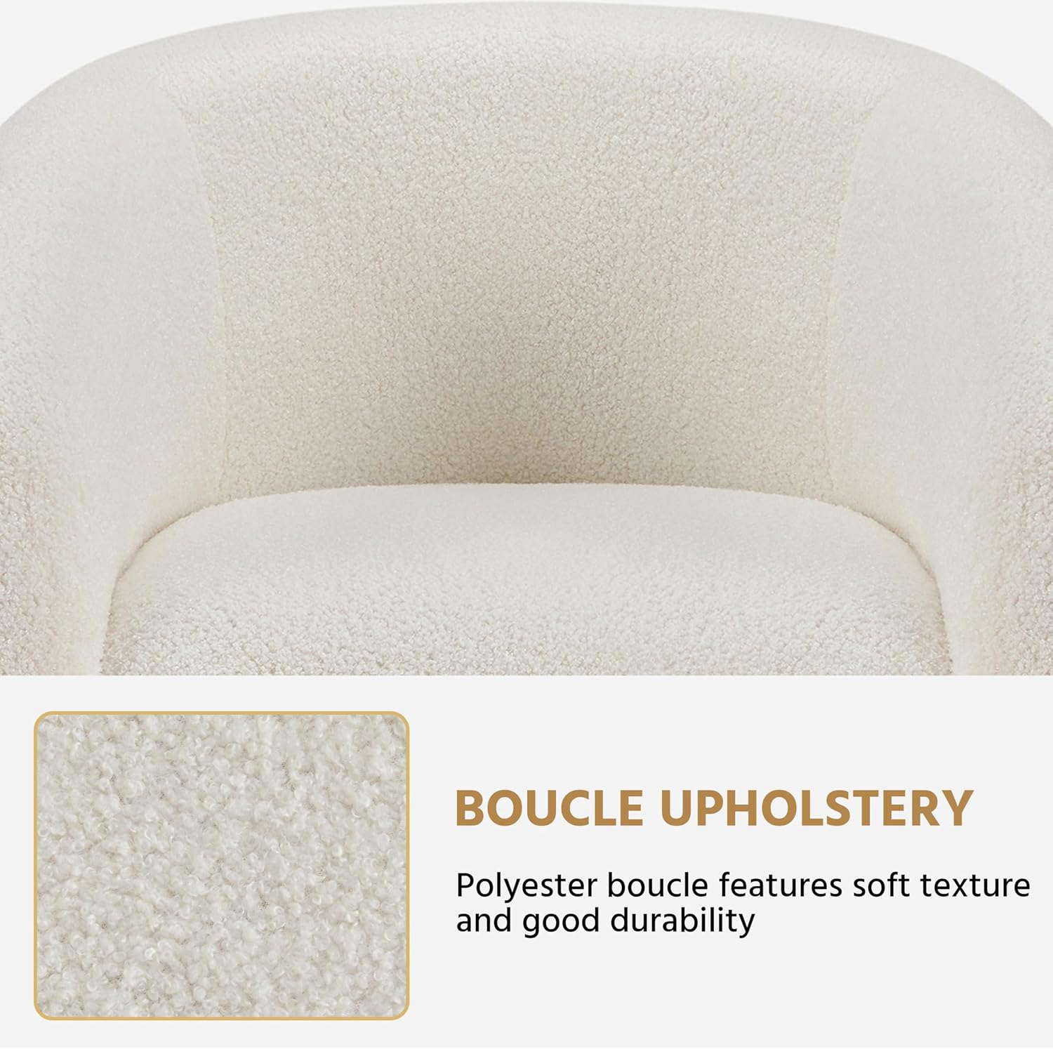 Modern Teddy Accent Chairs (Set of 2) | Cozy Barrel Armchairs